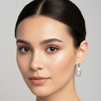 Pearl In Oval Drop Earrings - Terciany 