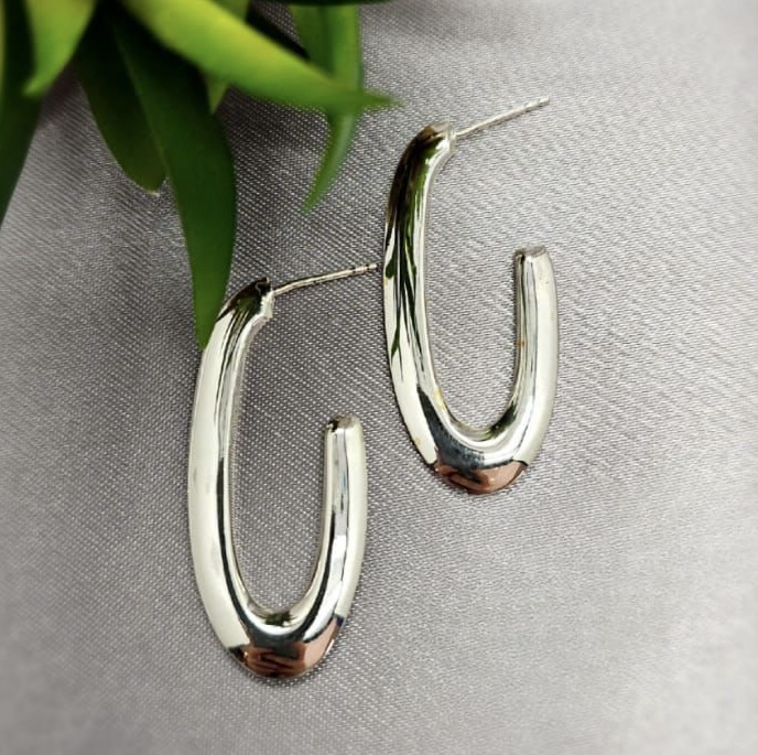 Oval Hoop Earrings