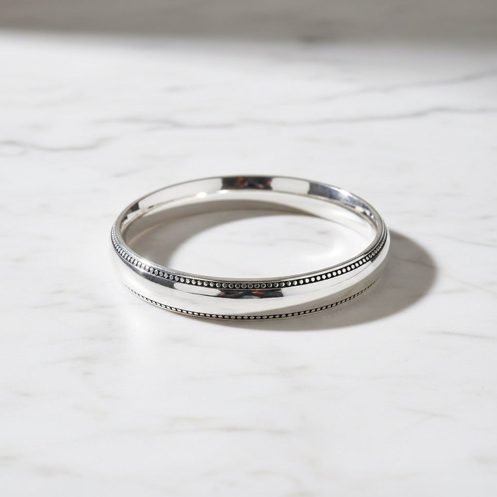 Chunky 13 mm Bangle With Pattern - Terciany 