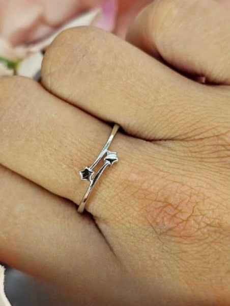Sterling Silver Gross Over Star Ring