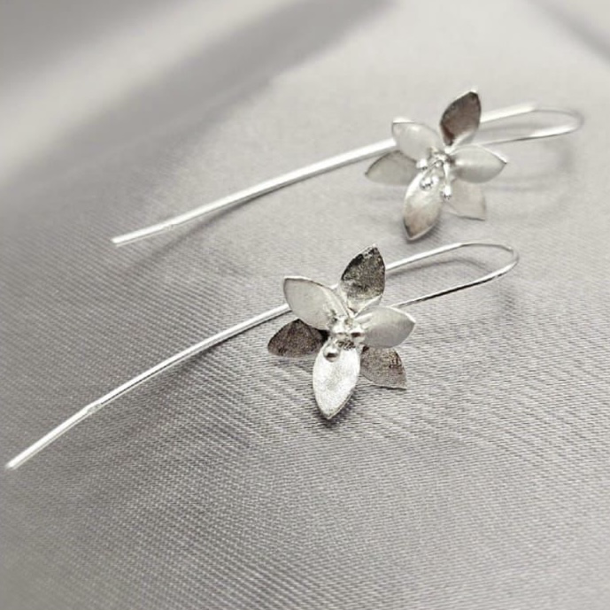 Silver Lilly Earrings - Terciany 