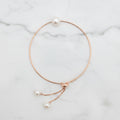 Rose Gold Bracelet With Freshwater Pearl - Terciany 