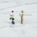 Golden Pearl And Cubic Studs - Terciany 