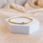 Gold Moissanite Tennis Bracelet (With GRA Certificate) - Terciany 