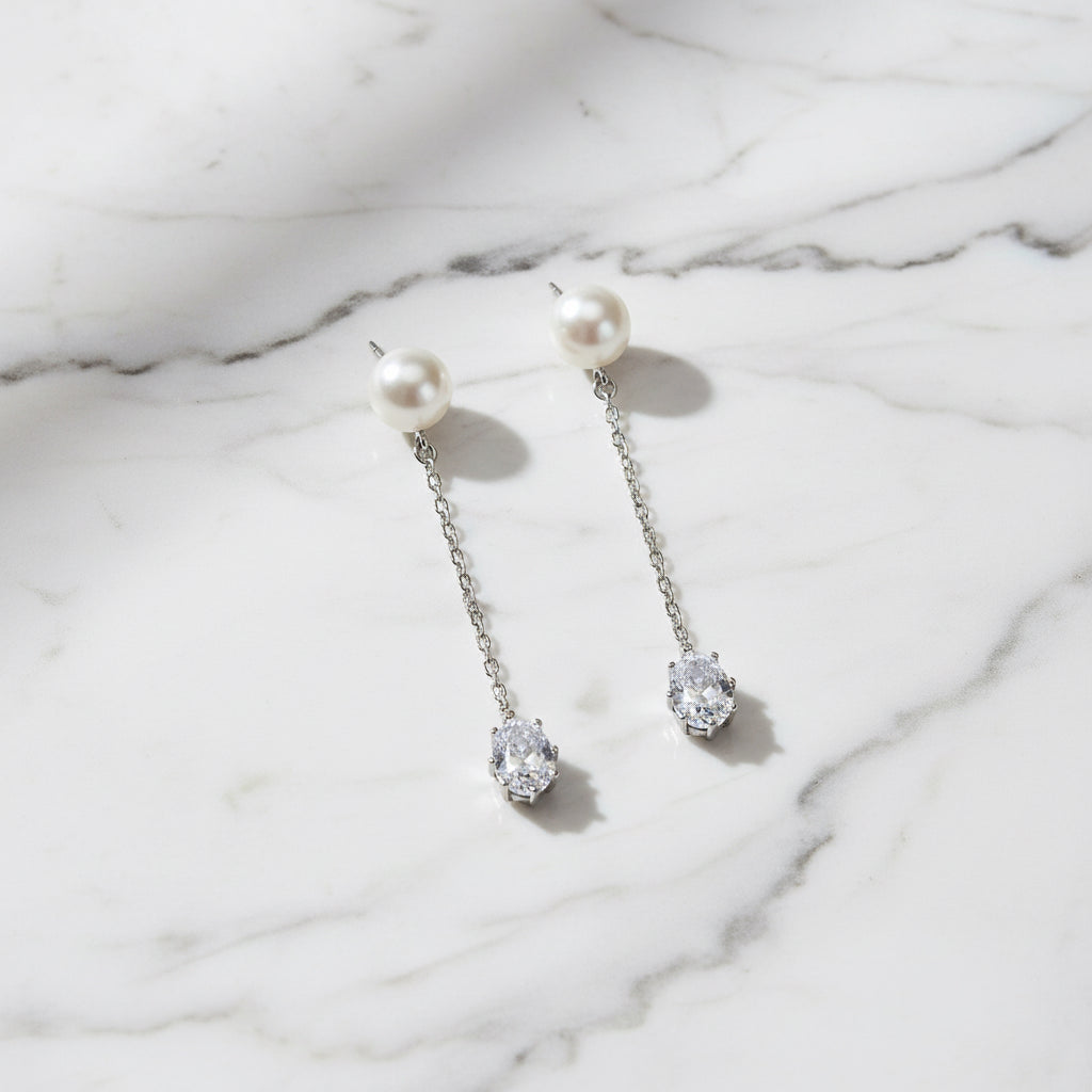 Freshwater Pearls With Separate Chain With Cubic That Can Be Used With The Pearl Stud - Terciany 