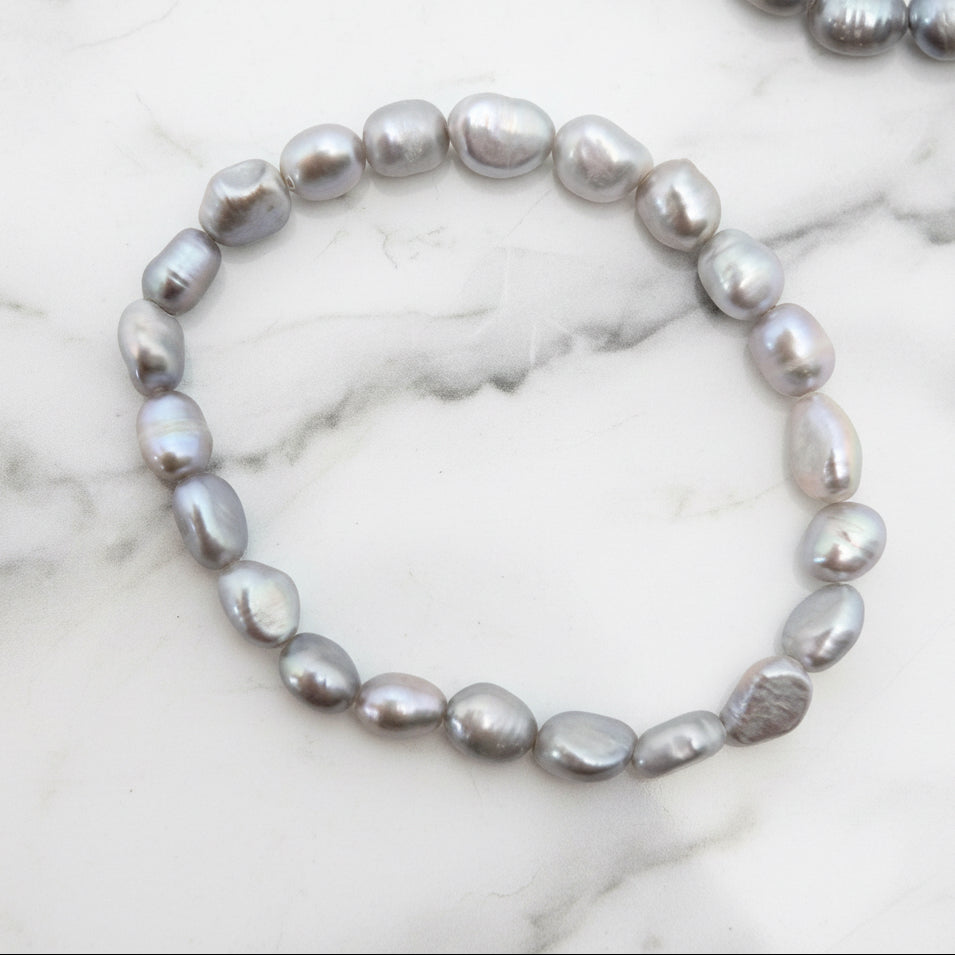 Light Grey Freshwater Pearl Bracelet - Terciany 