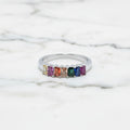 Rainbow Baguette Ring