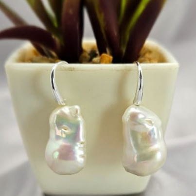 Large Aa Grade Baroque Pearl Drop Earrings