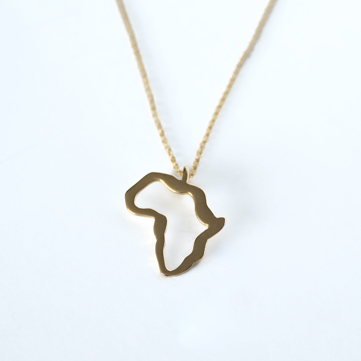 Outlined African necklace in gold or silver