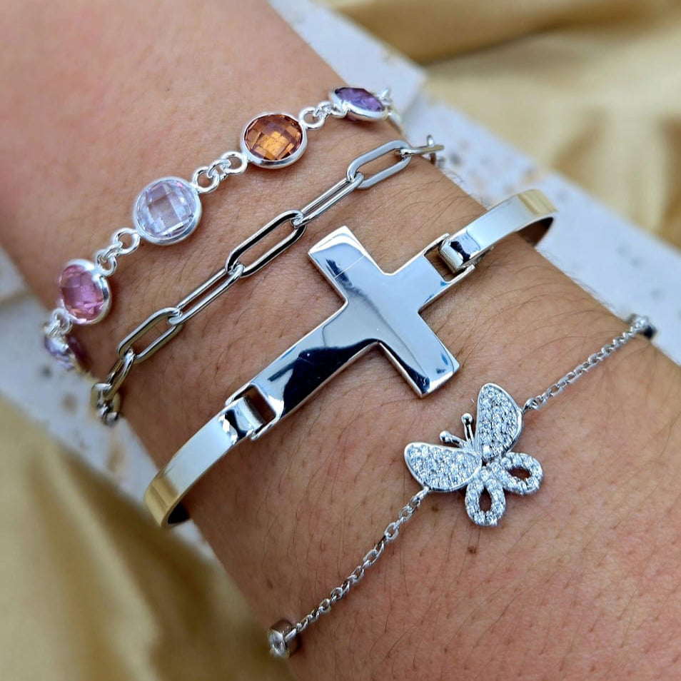 Soft Coloured Cubic Zirconia Bracelet