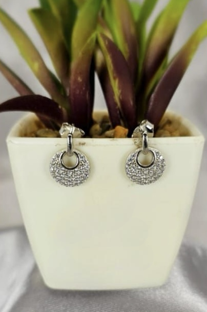 Stunning sterling silver Pavé studs