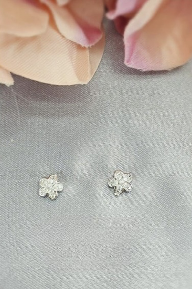 Tiny baby flower studs
