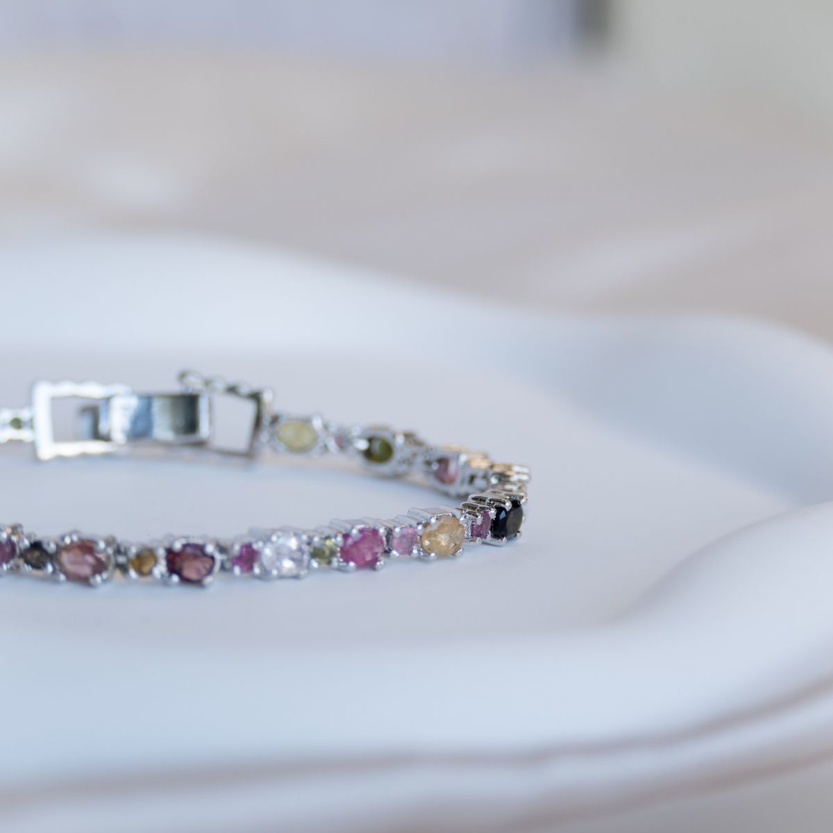 Tourmaline semi Precious stone tennis bracelet - Terciany 