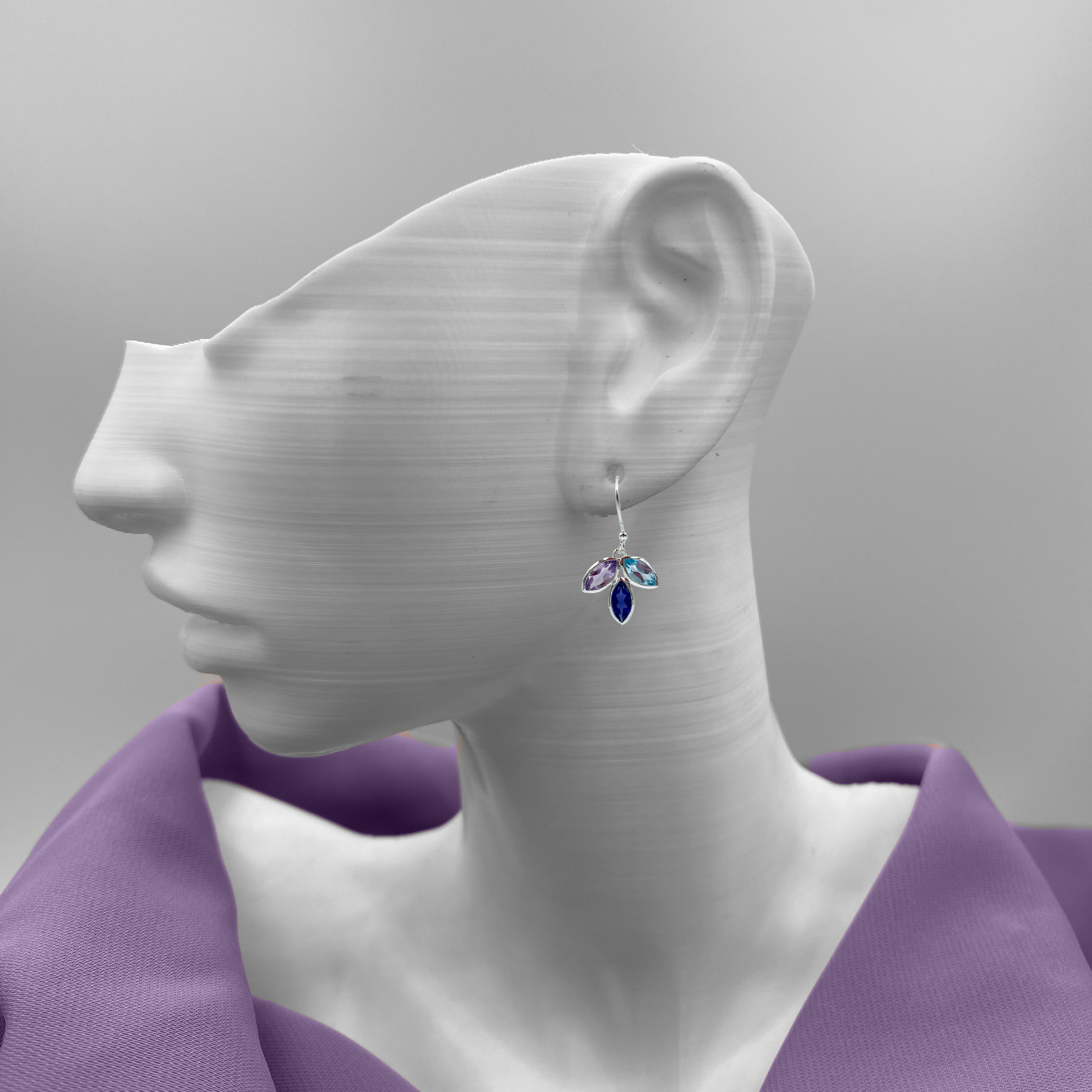 Semi Presious Stone Feather Drops