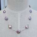 Blush coin pearl slider necklace - Terciany 