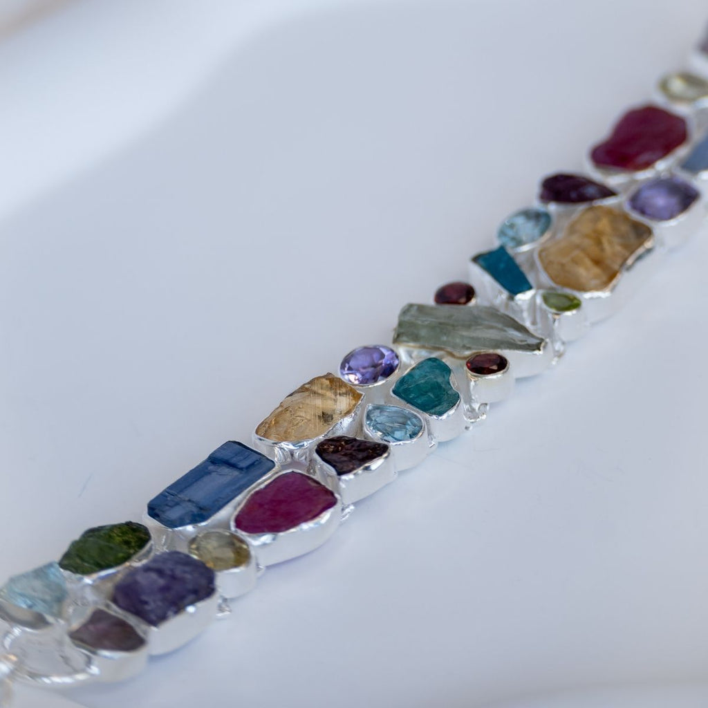 Statement Mixed Semi Precious stone Bracelet