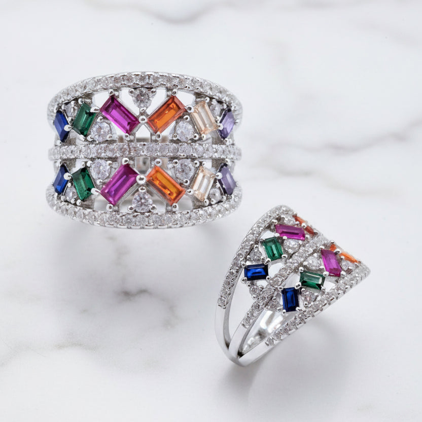 Baguette Rainbow And Bling Ring