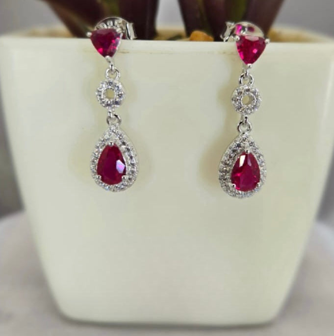 Pink Drop Earrings