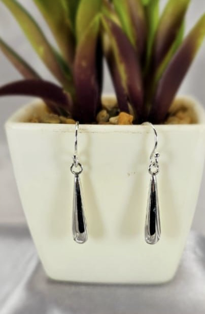 Large Teardrop on hook drop earrings