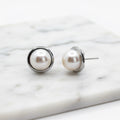 Sterling Silver Stud Earring With Beautiful Freshwater Pearl - Terciany 
