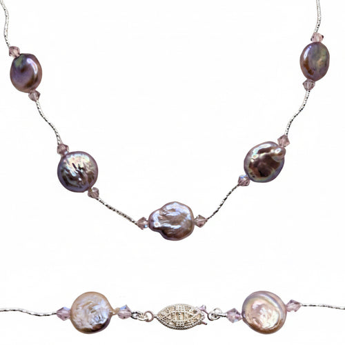 Blush coin Pearl necklace - Terciany 