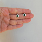 Green Cubic Zirconia Stud Earrings