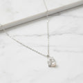 Sterling Silver Necklace With Rose And Pearl Pendant - Terciany 
