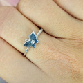 Sterling Silver Adjustable Butterfly Ring