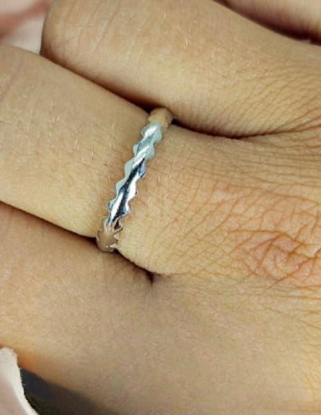 Sterling silver riffle band