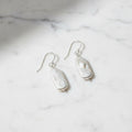 Rectangular Pearl Drop Earrings