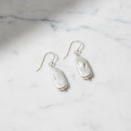 Rectangular Pearl Drop Earrings