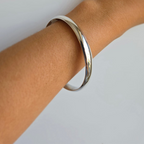 Sterling Silver Solid Bangle - Terciany 