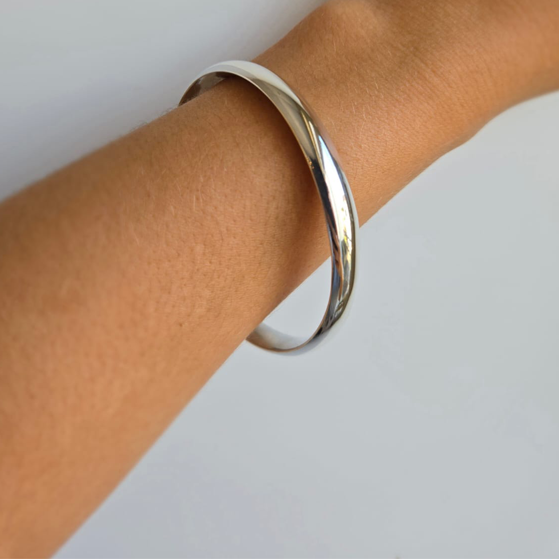 Sterling Silver Solid Bangle