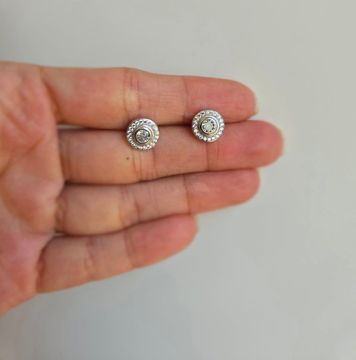 Sterling silver statement studs