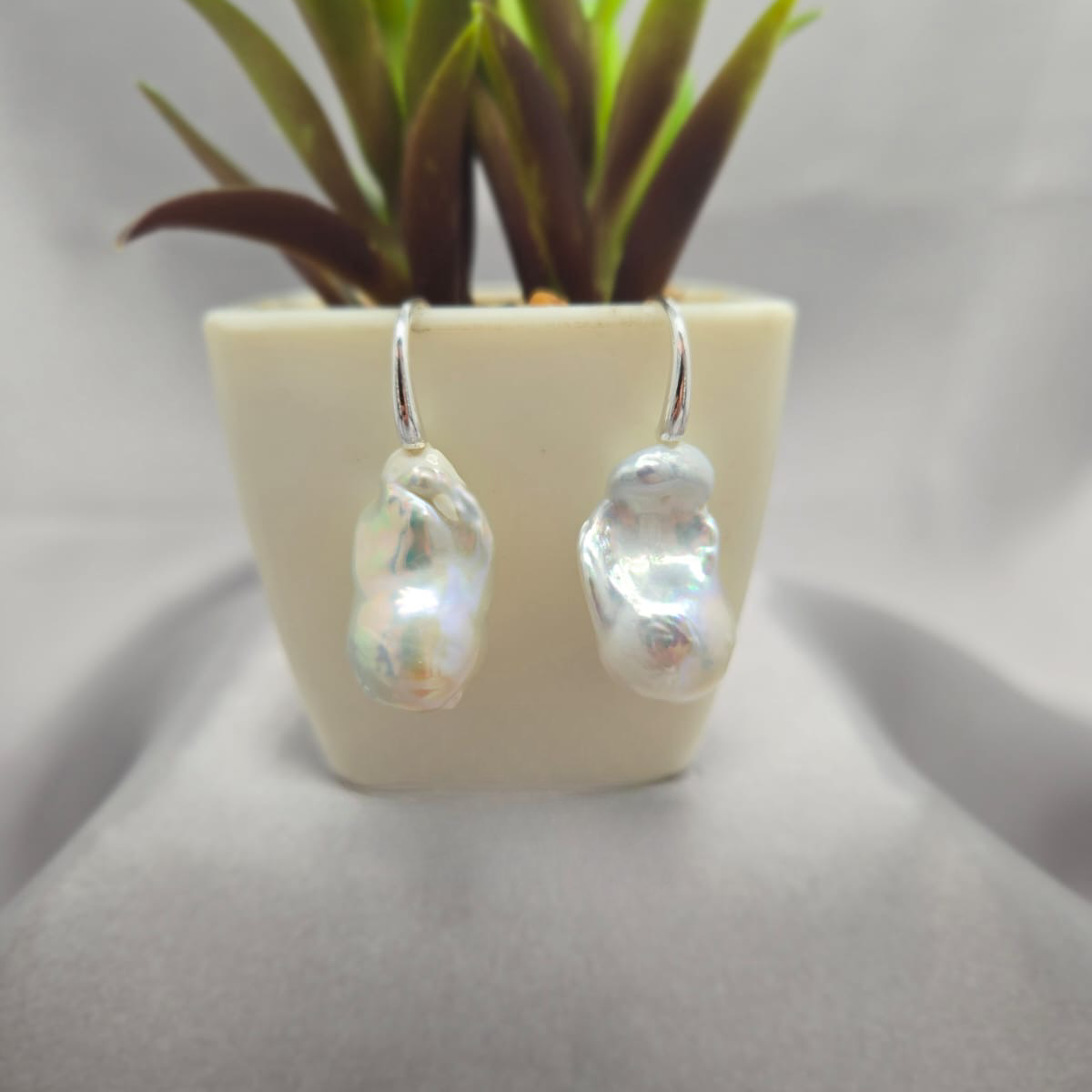 Large Aa Grade Baroque Pearl Drop Earrings