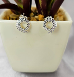 Leaf Circle Studs