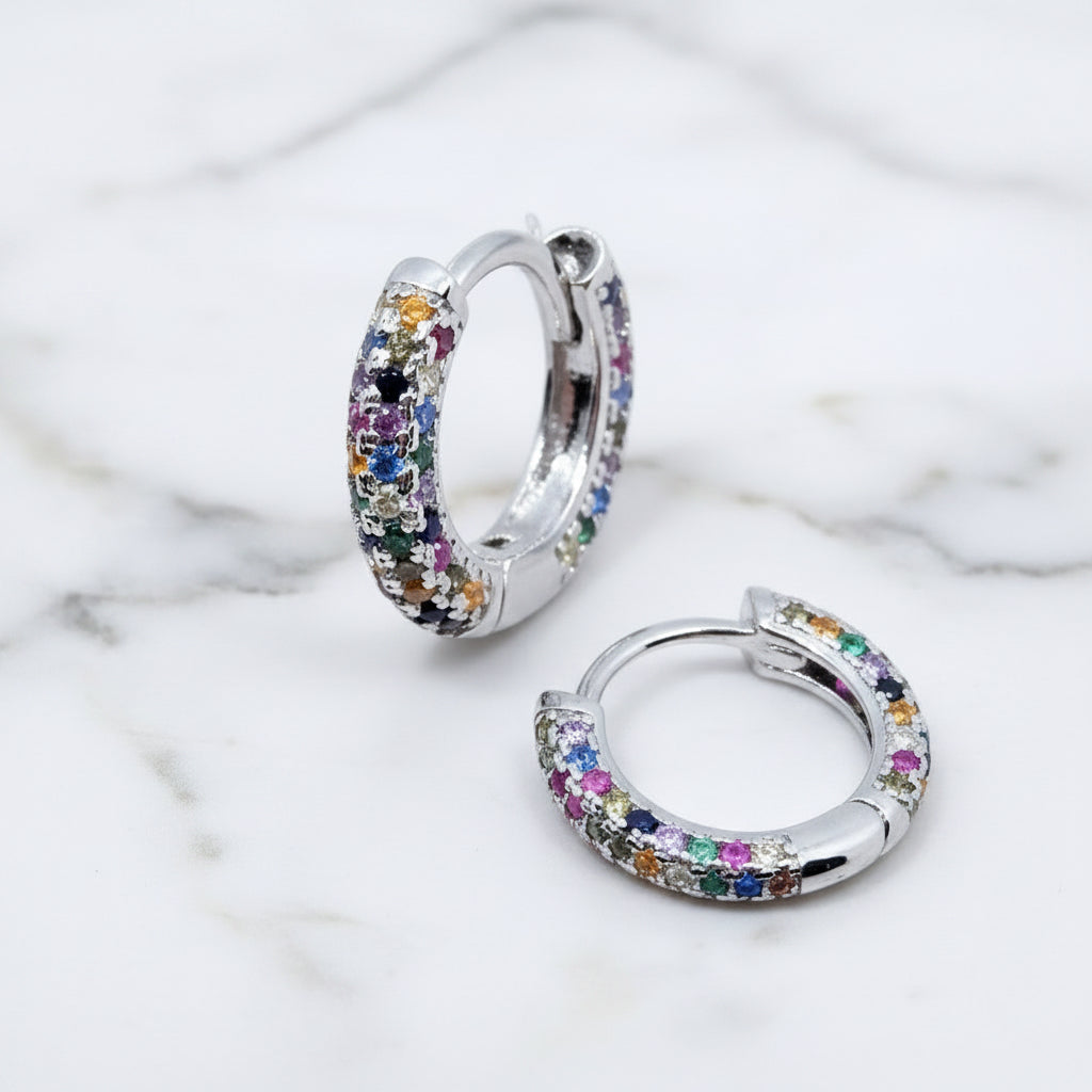 Colourful Huggy Earrings - Terciany 