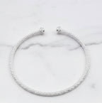 Sterling Silver Mesh Bangle - Terciany 