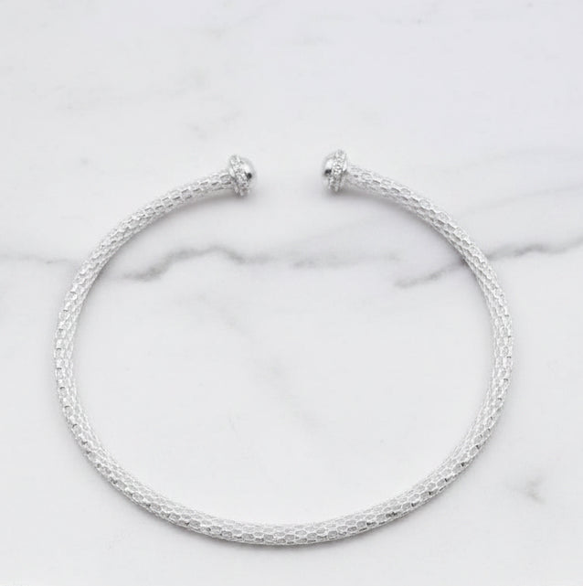 Sterling Silver Mesh Bangle
