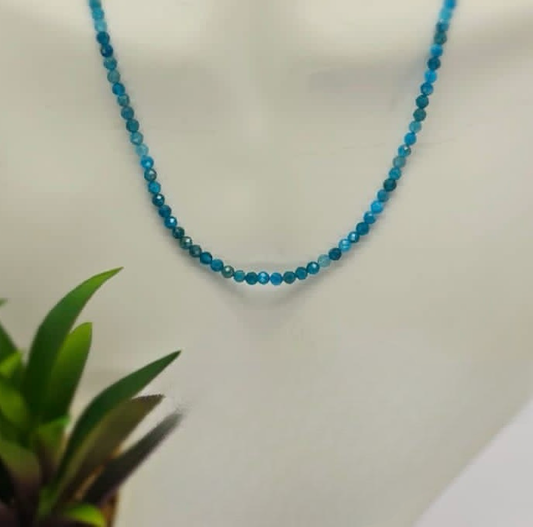 Stunning Blue Phosphorus semi precious stone necklace