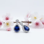 Blue Teardrop Diana Earrings