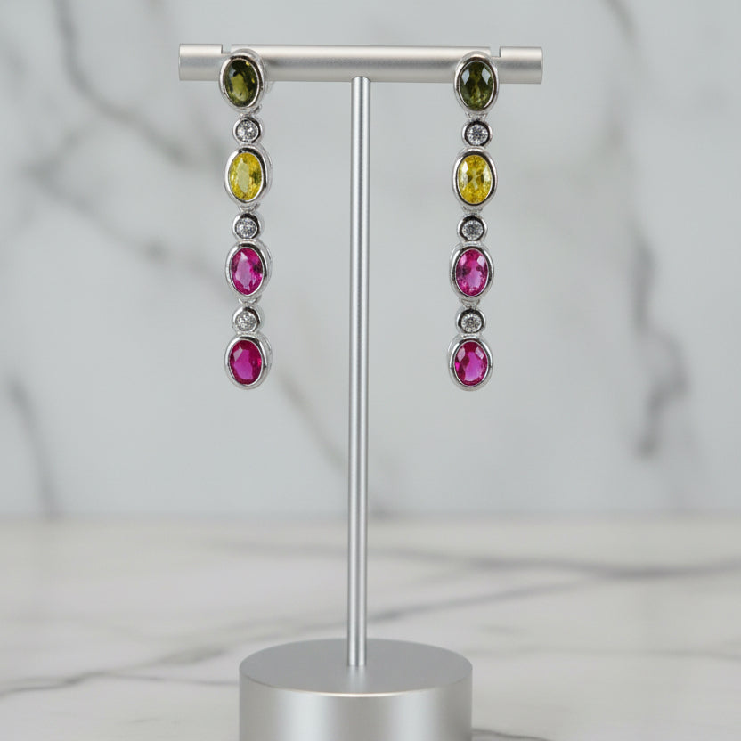 Colourful Drop Earrings - Terciany 