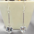 Heart hanging earrings - Terciany 