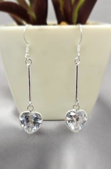 Heart hanging earrings - Terciany 