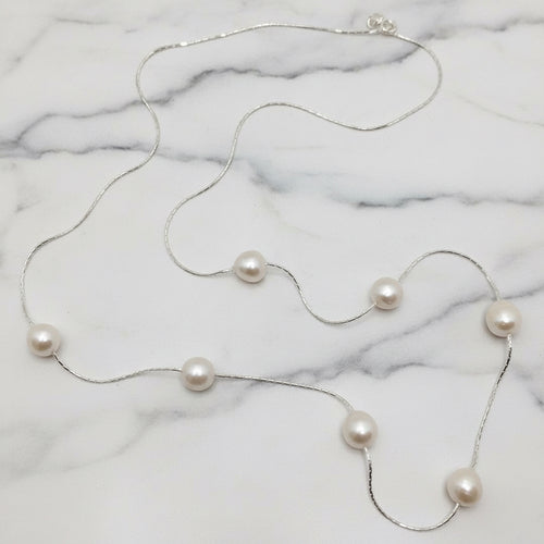80 cm necklace with beautifull pearls insets - Terciany 