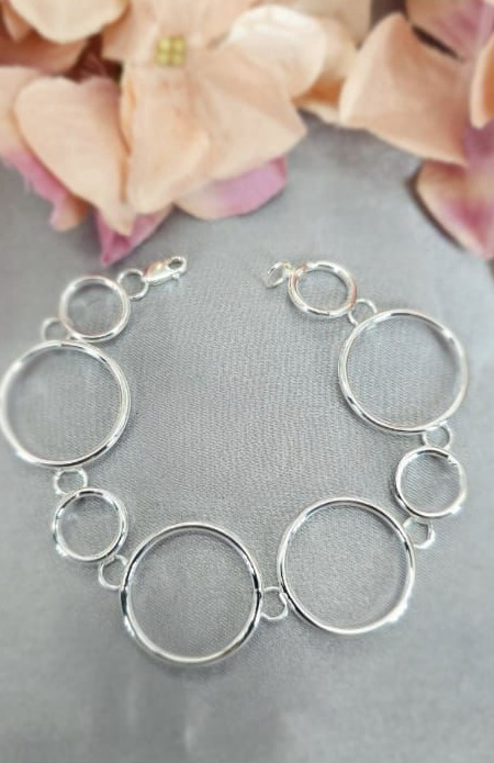 Sterling silver circle bracelet