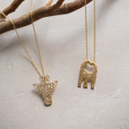 Geo Giraffe Necklace In Gold Or Silver - Terciany 