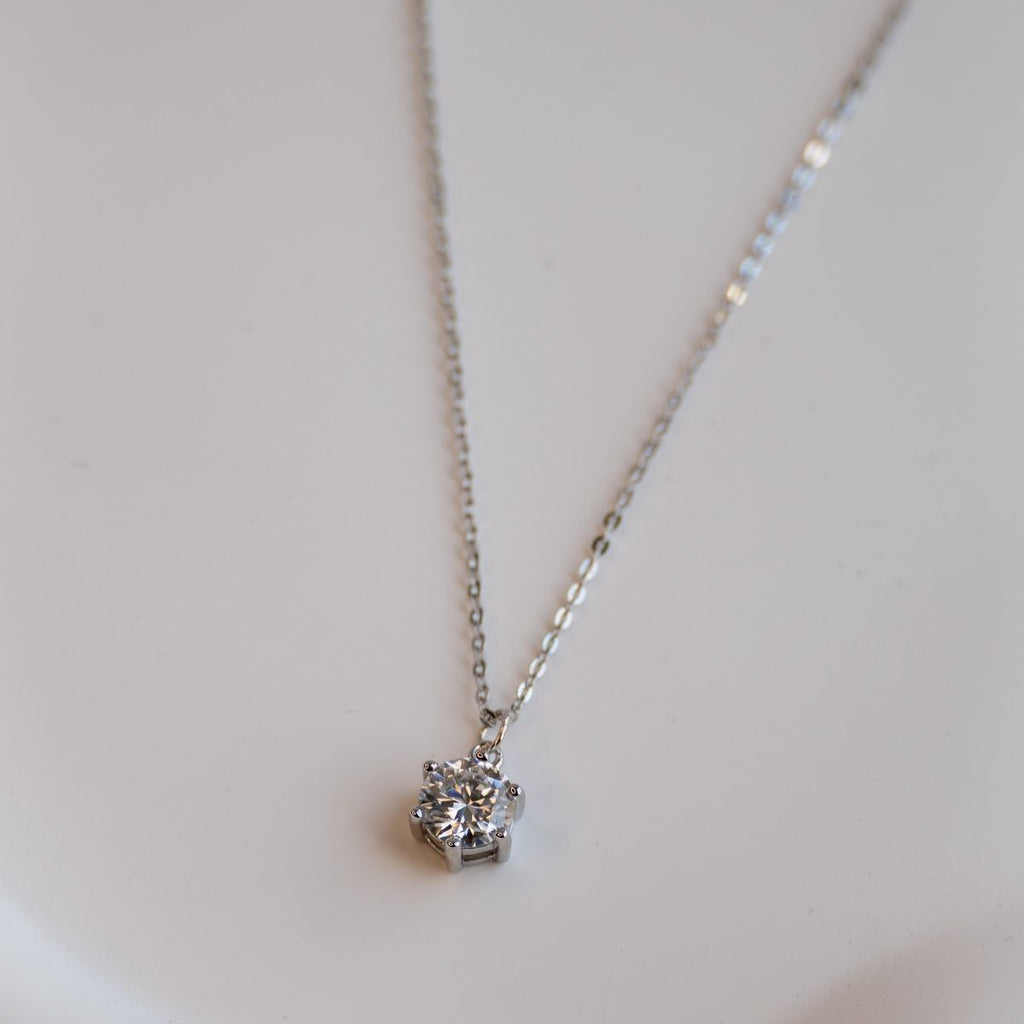 1 ct Moissanite Necklace (with GRA certificate) - Terciany 