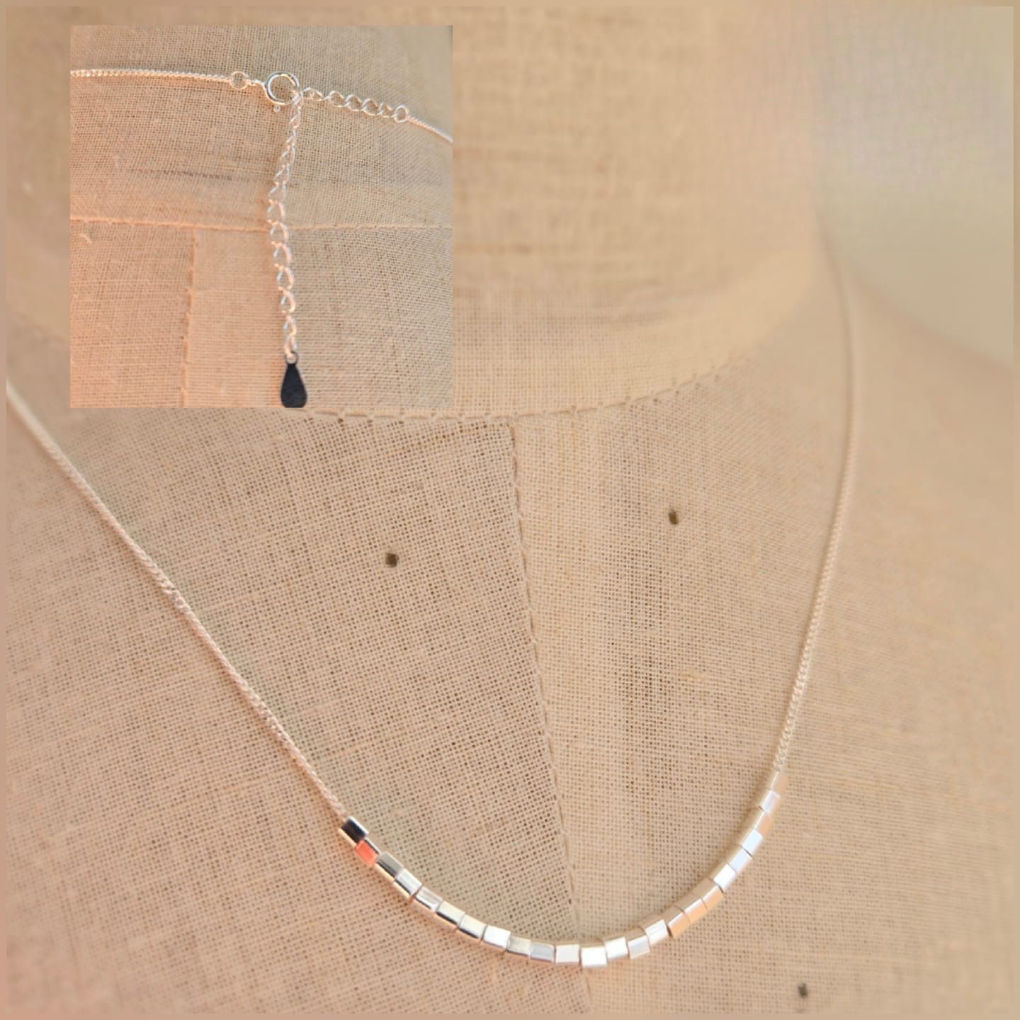 Modern Looking Necklace With Lots Of Tiny Cubics