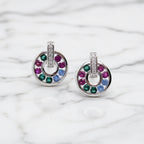 Sterling Silver Circle Drop Earrings - Terciany 